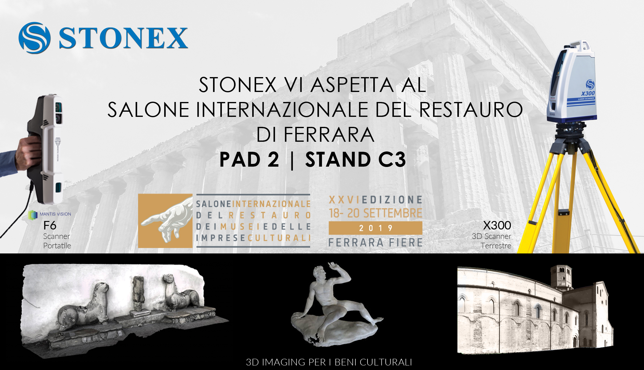 Stonex al Salone Internazionale del Restauro, dei Musei e delle Imprese Culturali di Ferrara