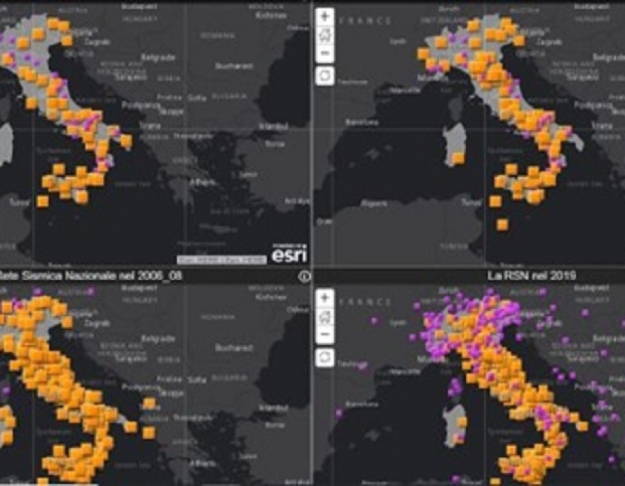 Una story map mostra l’evoluzione della Rete Sismica Nazionale