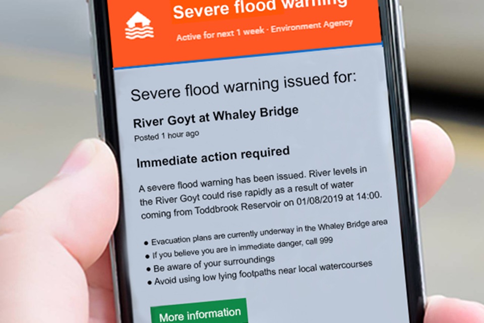 L'Inghilterra è una delle prime nazioni in Europa a ricevere il Google Flood Alert