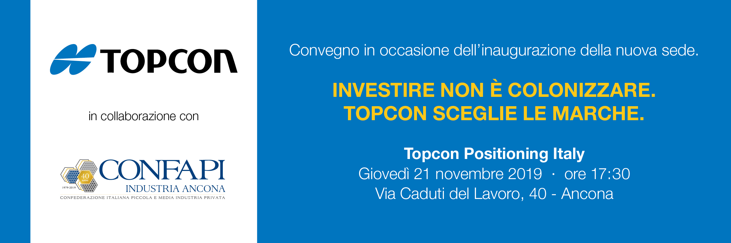 Inaugurazione nuova sede di Topcon nella Regione Marche 