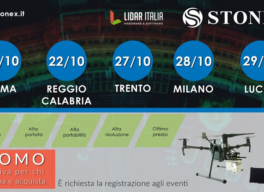 Stonex e Lidar Italia organizzano Demo Live di Soluzioni Lidar