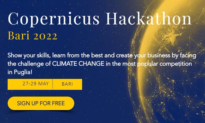 Hackathon Copernicus: App e idee innovative per capire e combattere i cambiamenti climatici