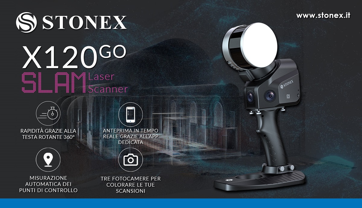 Stonex X120GO – nuovo Laser Scanner con tecnologia SLAM