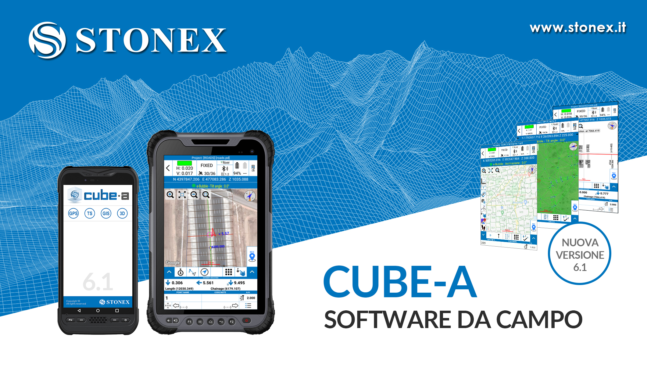 Stonex Cube-a si aggiorna – è disponibile la nuova versione 6.1
