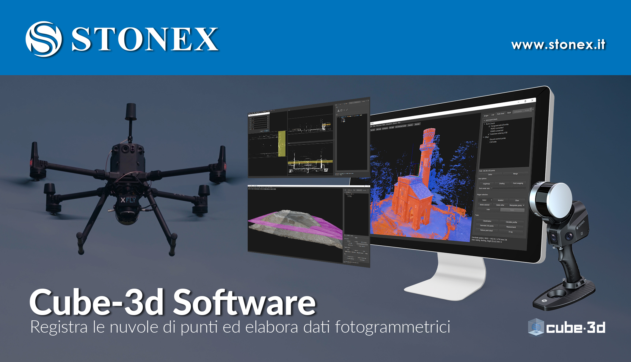 Stonex Cube-3d – Software per dati 3D e fotogrammetria