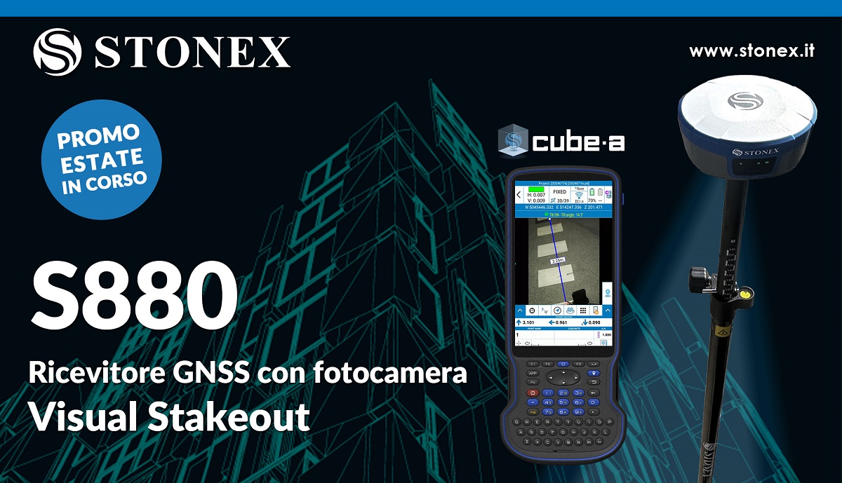 Nuovo Ricevitore GNSS S880 con fotocamera: Visual Stakeout – Massima produttività