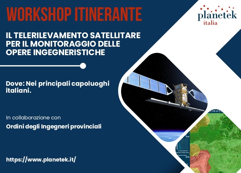 Quarto incontro a L'Aquila del Seminario: &quot;Il Telerilevamento Satellitare per il Monitoraggio delle Opere Ingegneristiche&quot;, rilascio CFP agli ingengneri di tutta Italia