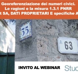 Georeferenziazione dei numeri civici. Le ragioni e la misura 1.3.1 PNRR.