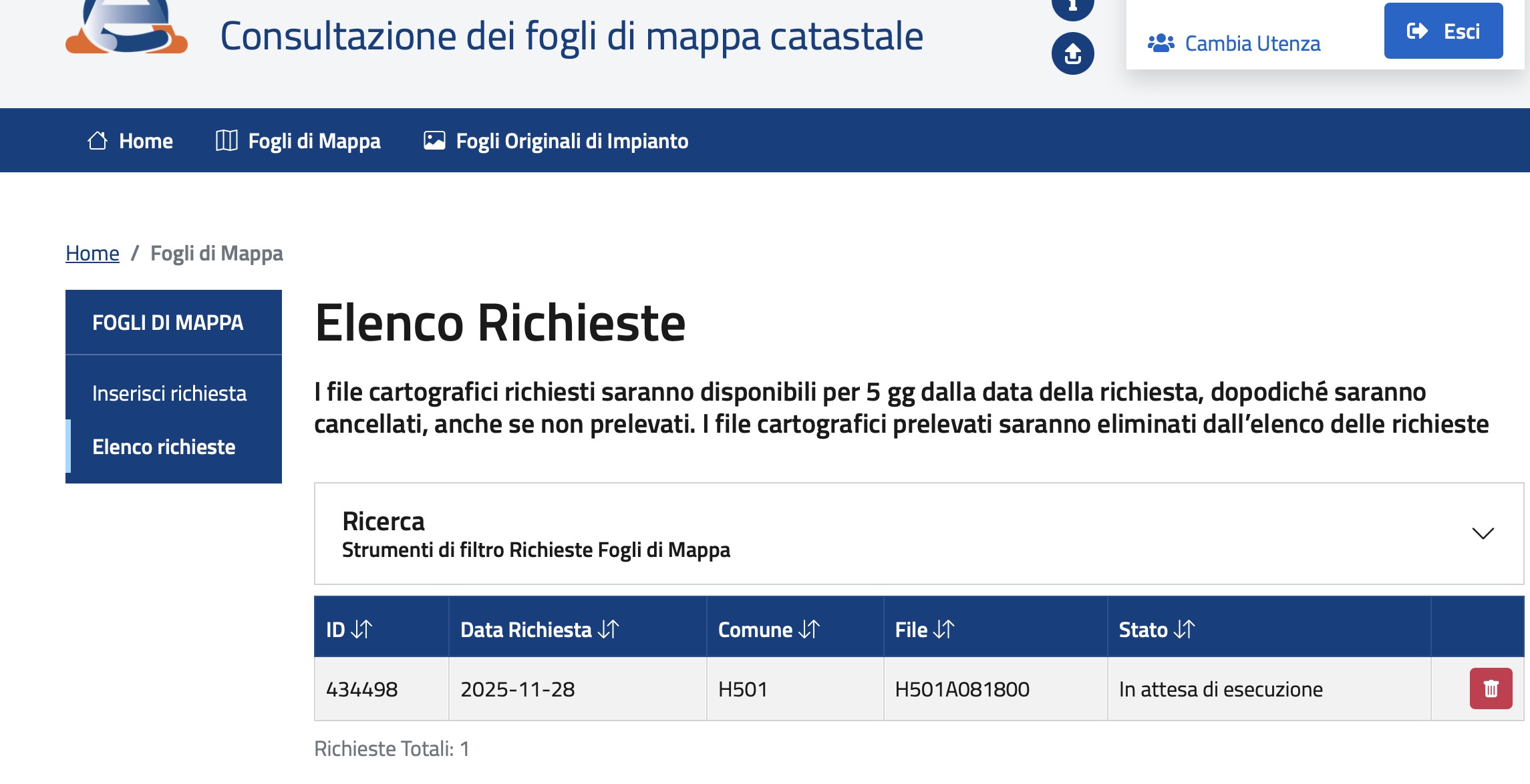 Nuovi servizi digitali catastali: fogli di mappa liberamente scaricabili in vari formati