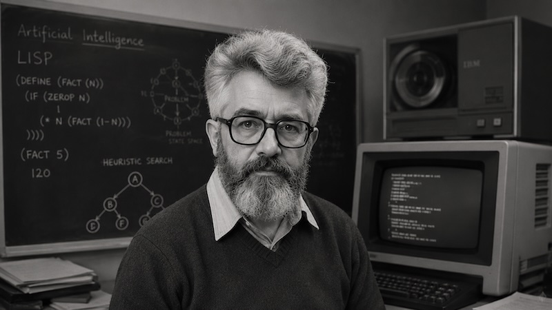 Ritratto di John McCarthy, tra i padri dell’intelligenza artificiale