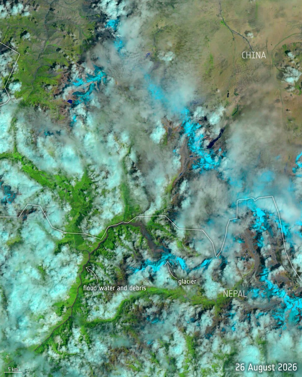 Nepal glacier collapse and flood before and after article