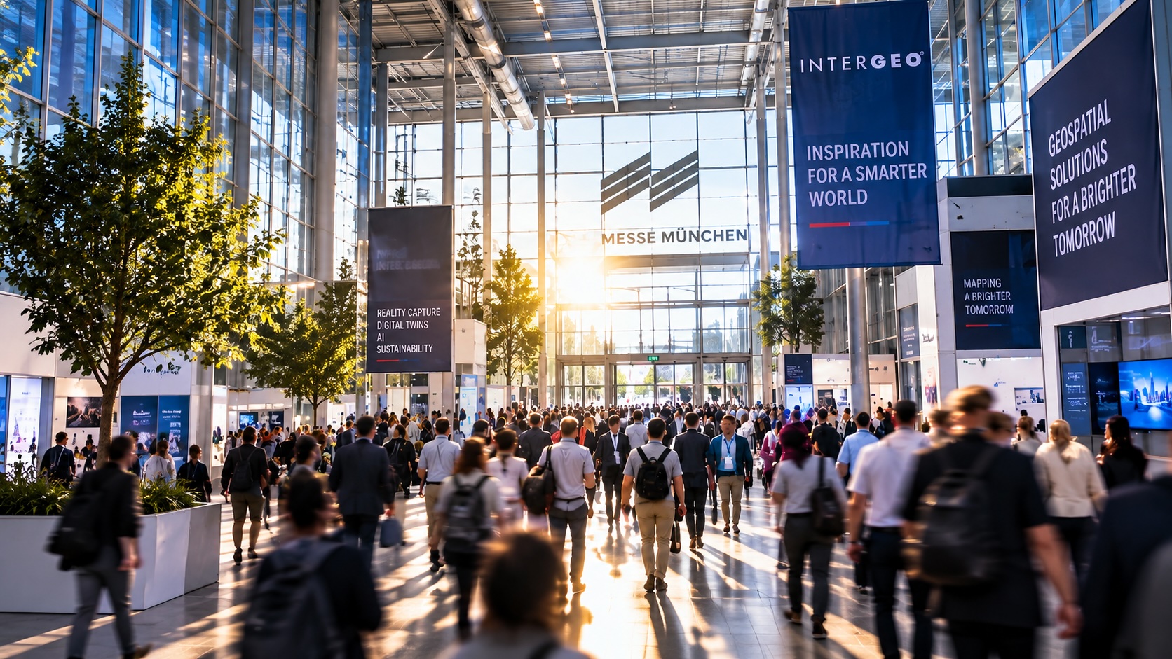 INTERGEO 2026 in Munich with visitors and geospatial professionals at the international exhibition