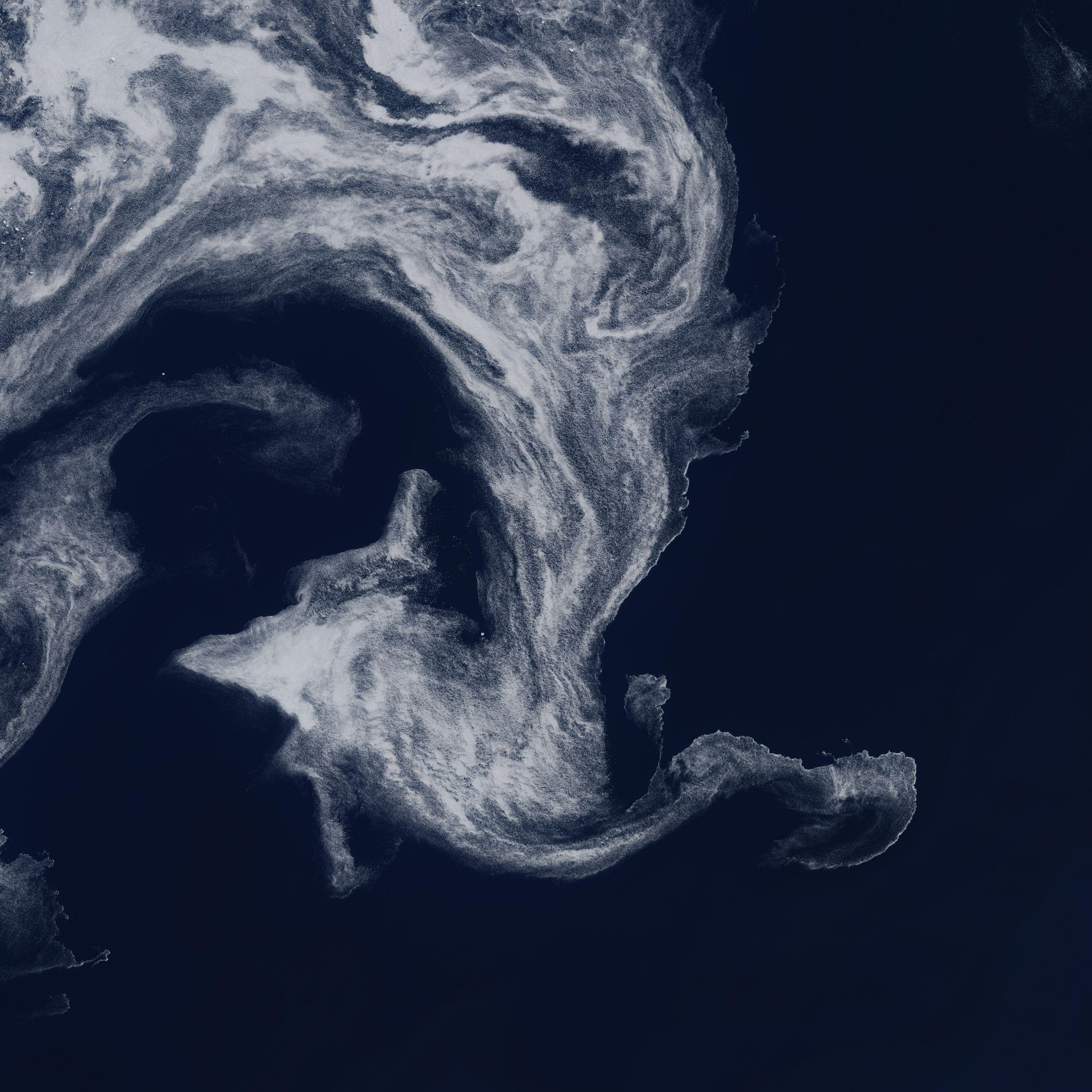 Un vortice di ghiaccio marino (Mare di Irminger, Groenlandia)